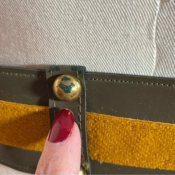 Vintage 1970\'s Mod MCM Olive Green Grey Unique double Wide Corset Belt small Vintage | Accessories | Vintage 97s Mod Mcm Olive Green Grey  main image 4